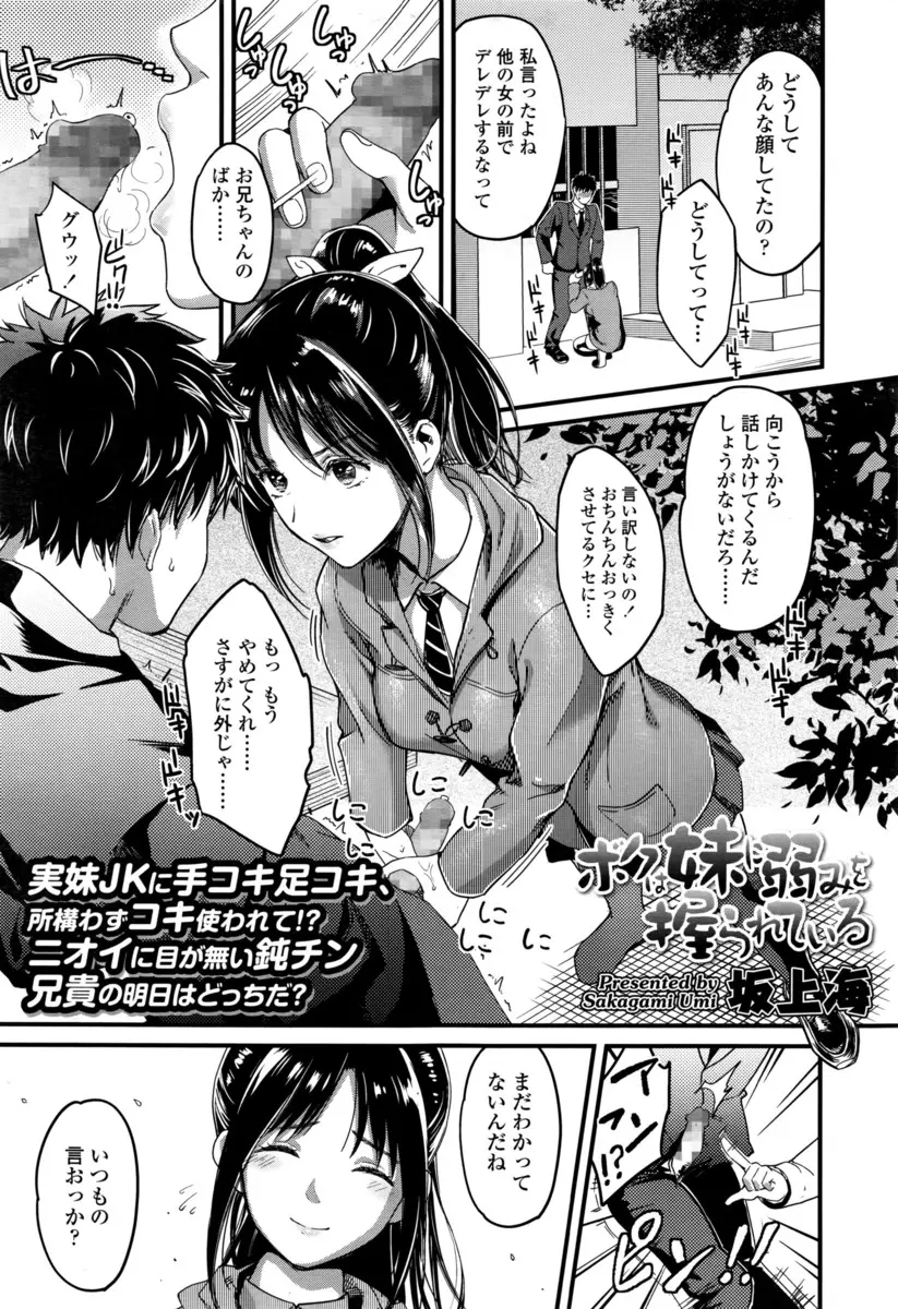 【エロ漫画】家でオナニーをしたり告白されるお兄ちゃんに妹がお仕置き。手コキや足コキでおちんちんを扱き、遂にフェラチオをして、近親相姦で童貞チンコを逆レイプするぞ